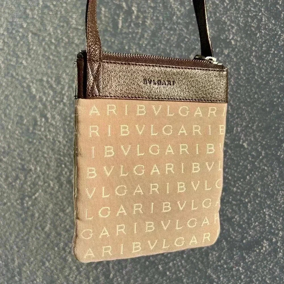 Bulgari Crossbody Bag Canvas Leather - Picture 1 of 6
